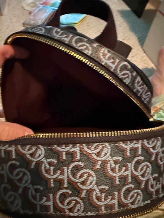 Coach Navy Blue Signature Monogram Mini Backpack main image 6